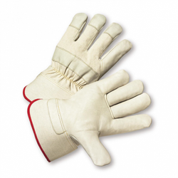 Premium Grain Cowhide Palm Rubberized Cuff Gloves