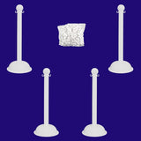 3" Pole Plastic Stanchion Kit (41" Height) - 4 Stanchions